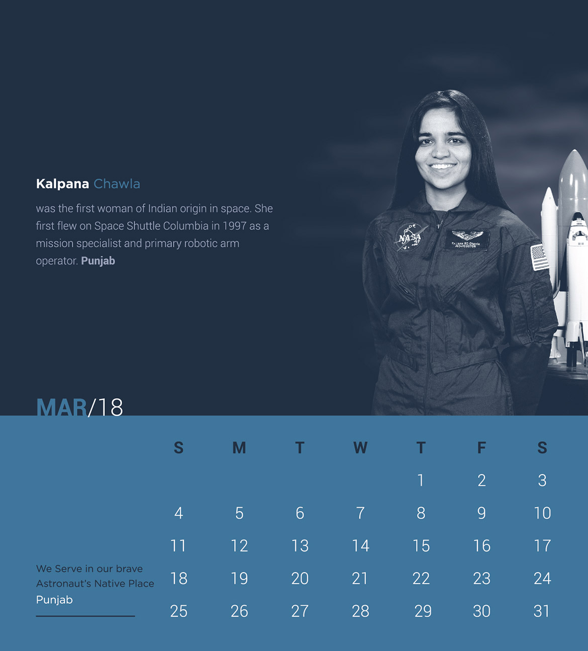 V-Xpress Desk Calendar March 2018