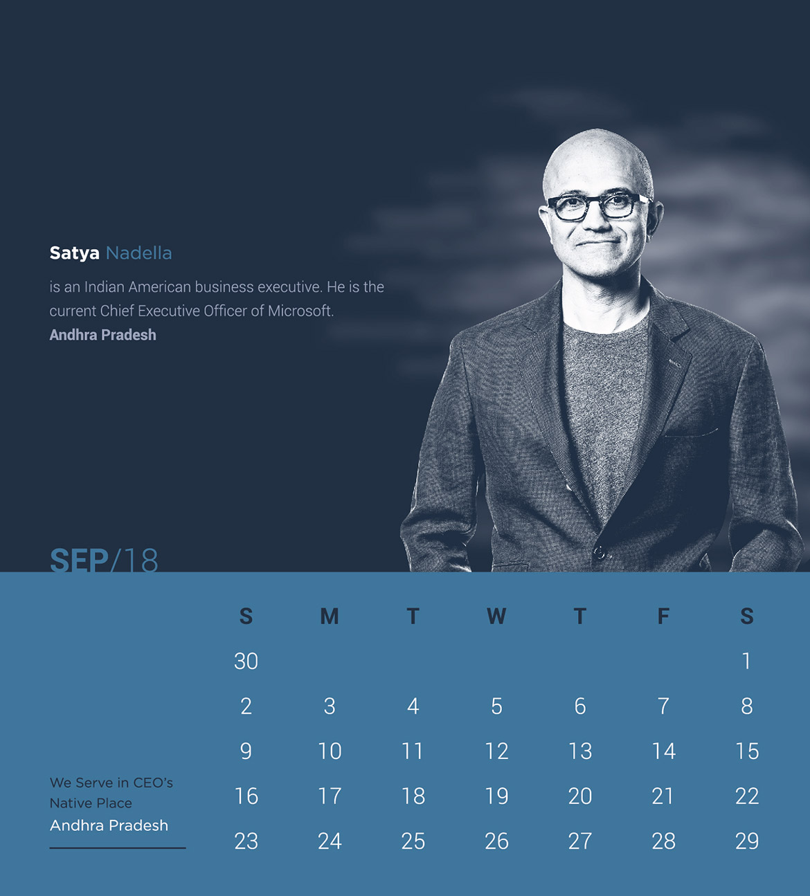 V-Xpress Desk Calendar September 2018